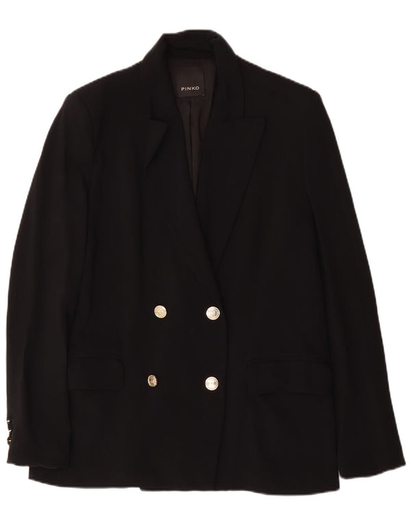 Pinko Dame Dobbeltradet Blazer Jacket IT 42 Medium Sort Polyester