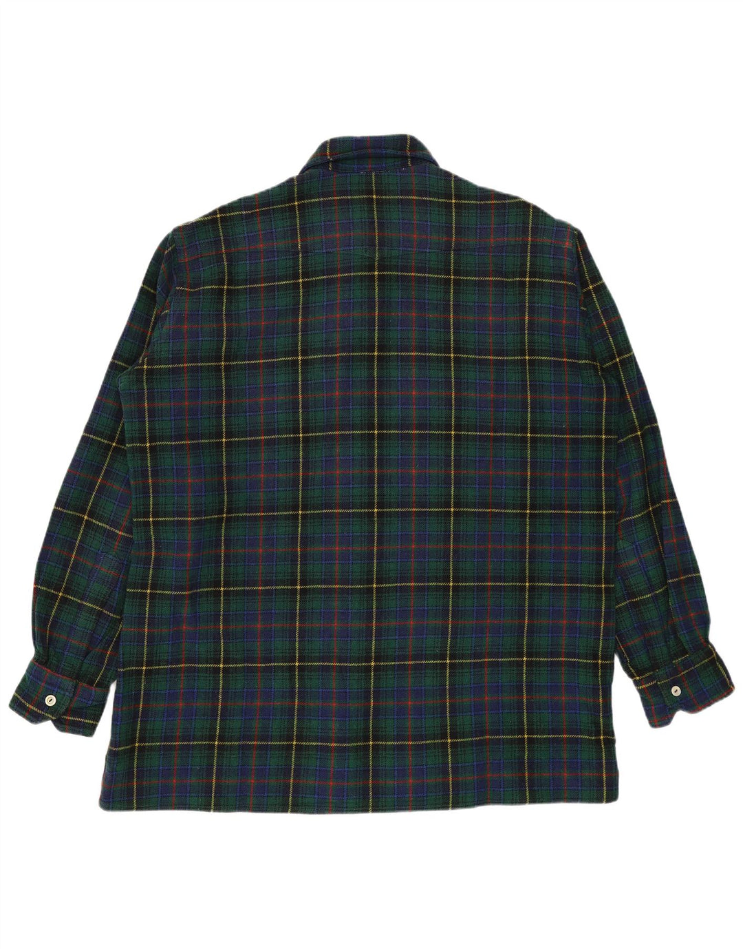 Vintage flannelskjorte til mænd, stor grøn ternet