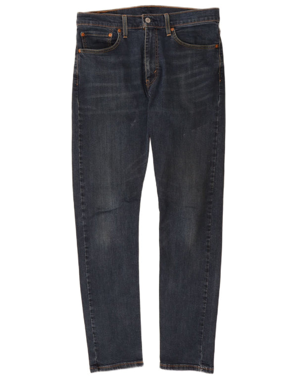 LEVI'S Herre 512 Slim Tapered Jeans W33 L32 Marineblå Bomuld
