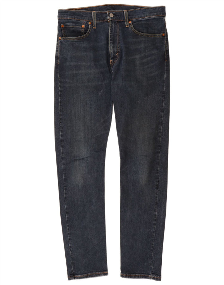LEVI'S Herre 512 Slim Tapered Jeans W33 L32 Marineblå Bomuld