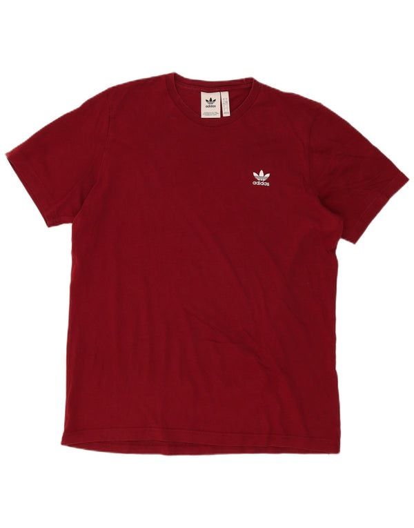 Adidas Herre T-Shirt Top Stor Bourgogne Bomuld
