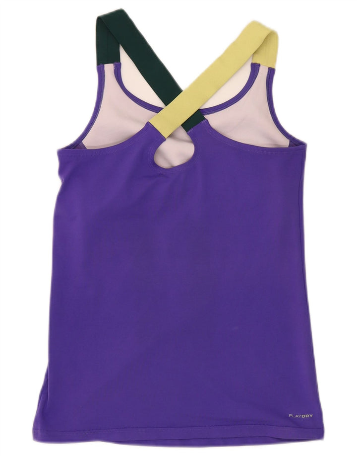 Reebok Damevest Top UK 8/10 Small Purple Colourblock Polyester