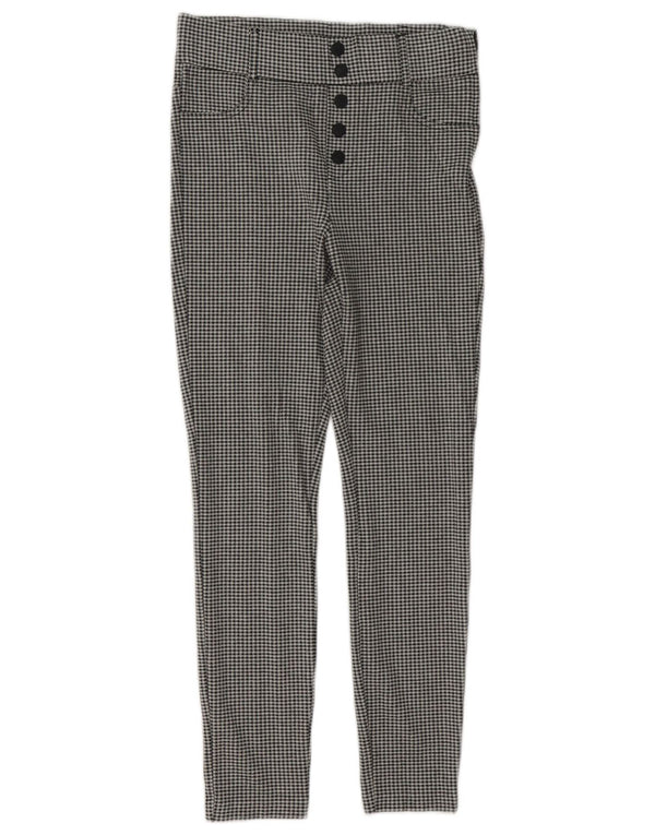 Zara Dame Trafaluc Leggings UK 8 Small Black Gingham
