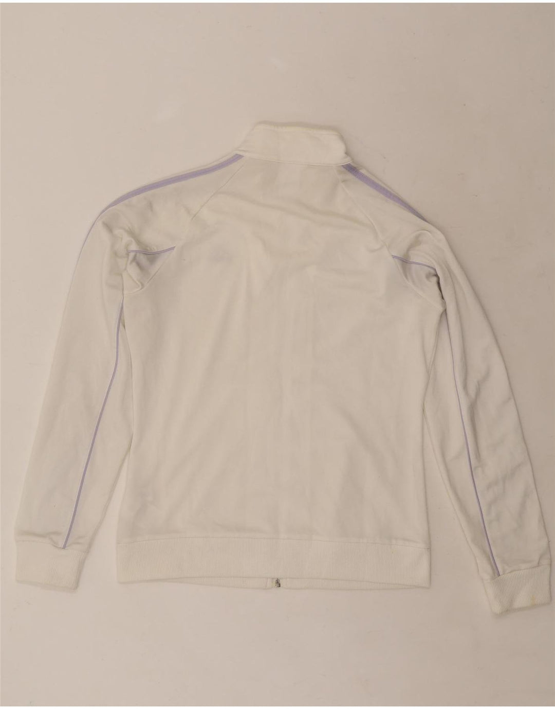 ADIDAS træningsdragt topjakke til kvinder UK 16 Large off white polyester