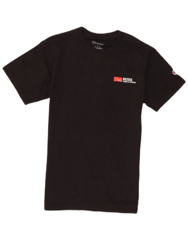 Champion Herre SFU Beedie Launch Graphic T-Shirt Top Lille Sort Bomuld