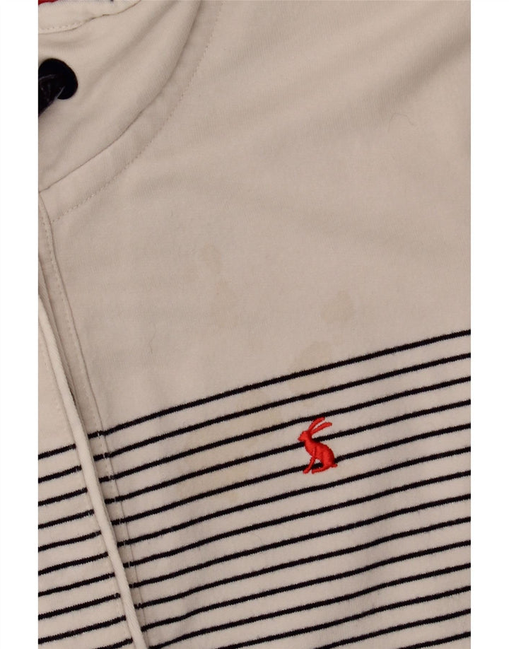 JOULES Dame Sweatshirt Jumper UK 14 Medium Off White Stribet