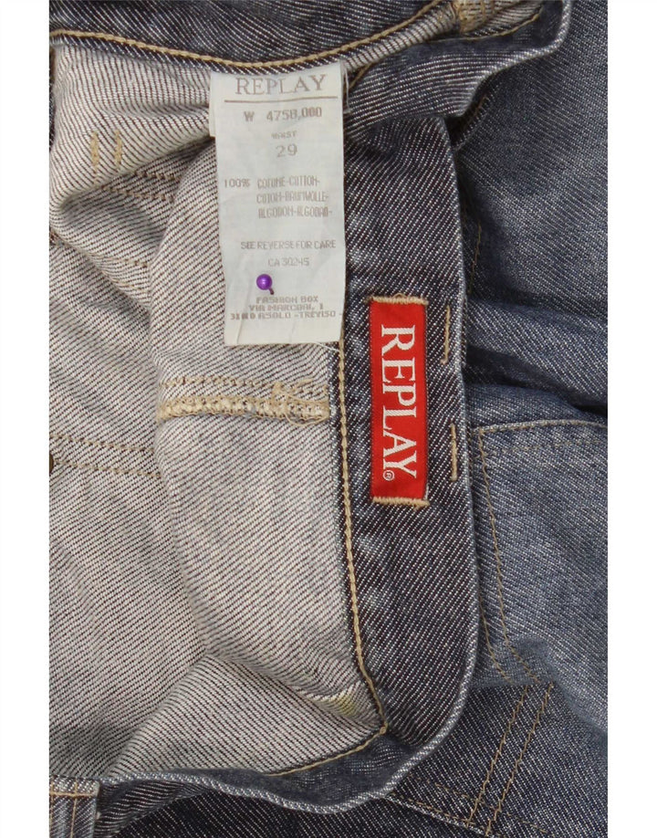 Replay Dame Denim Cargo Nederdel W29 Medium Blue Bomuld