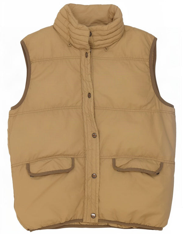 Ny Penny Womens Polstret Gilet UK 14 Large Beige Nylon