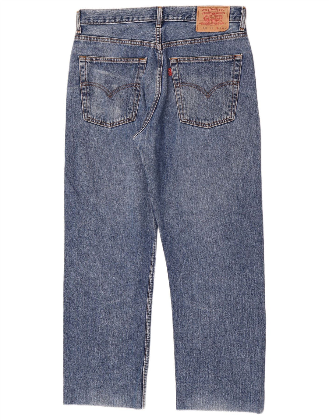 Levi's Herre 582 Straight Jeans W33 L28 Blå Bomuld