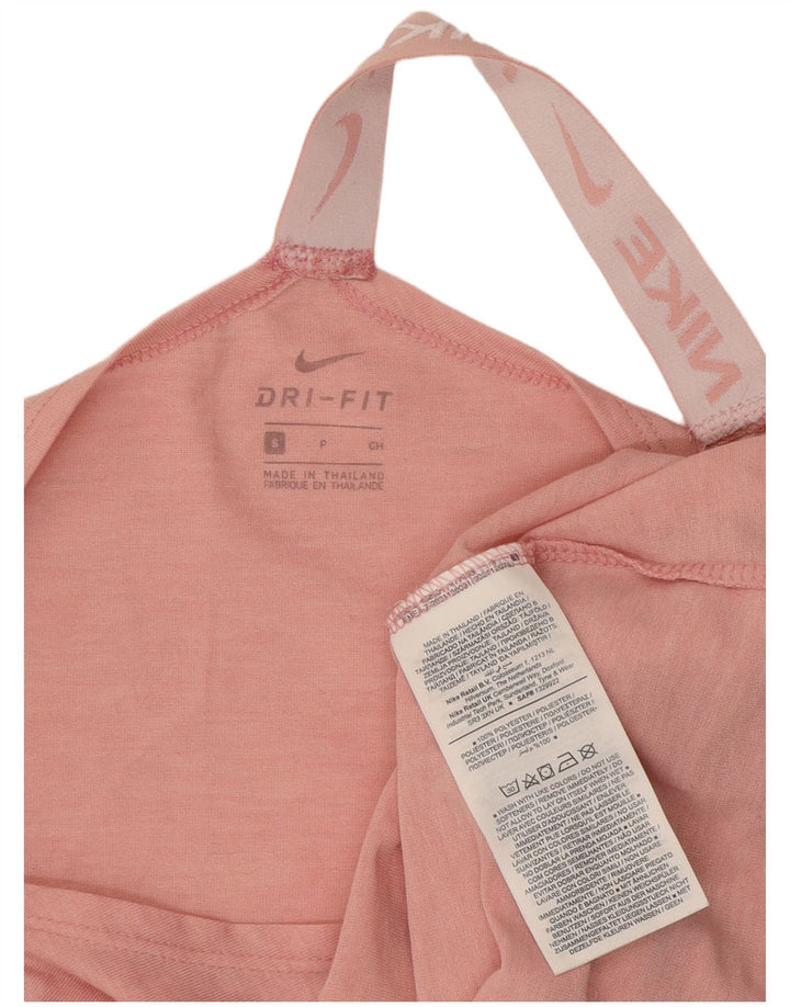 Nike Dame Dri Fit Grafisk Vest Top UK 10 Small Pink Polyester