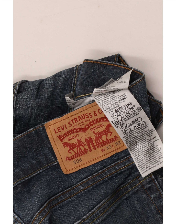 Levi's Herre 506 Straight Jeans W33 L32 Blå Bomuld
