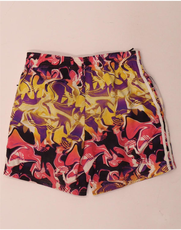 Adidas Sportsshorts med abstrakt mønster til mænd, små flerfarvede nylon