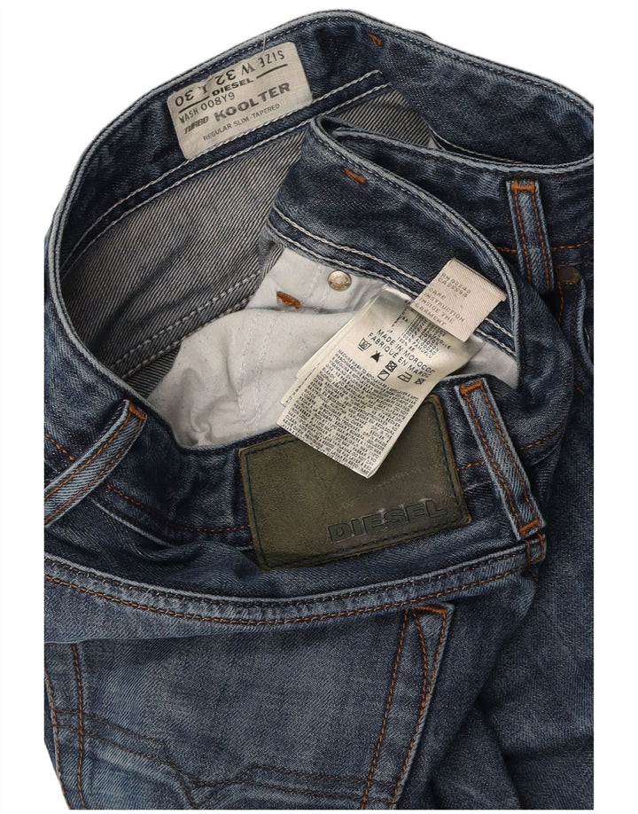 DIESEL Herre Koolter Regular Slim Tapered Jeans W32 L30 Blue Cotton