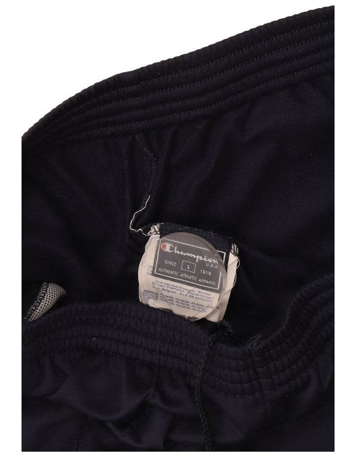 Champion Herre grafisk træningsdragt Bukser Large Navy Blue Polyester