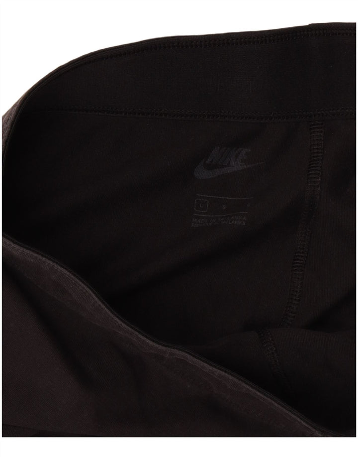 Nike Dame Grafiske Leggings UK 14 Large Sort Polyester