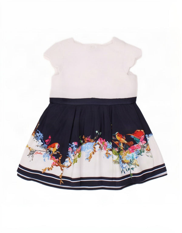 Ted Baker Baby Girls A-Line Kjole 3-6 måneder Hvid blomstret polyester