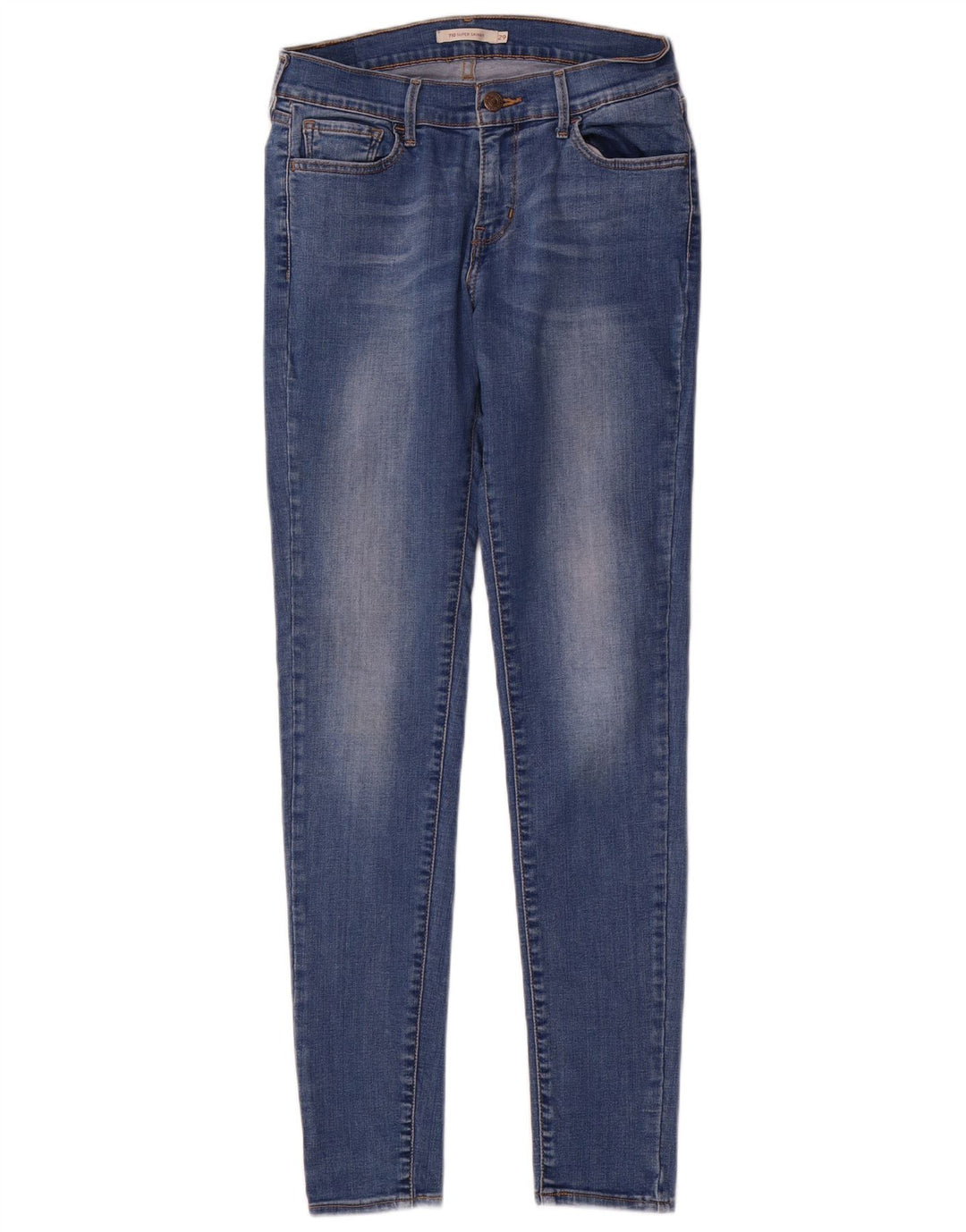 Levi's Dame 710 Super Skinny Jeans W29 L32 Blå Bomuld