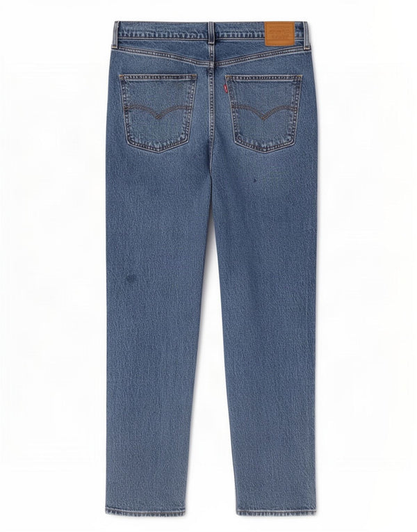 Levi's Herre Højtalje Slim Straight Jeans W32 L29 Blå Bomuld