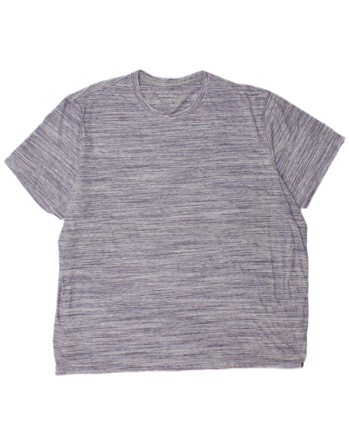 EDDIE BAUER Herre T-Shirt Top 2XL Lilla Flecked Bomuld