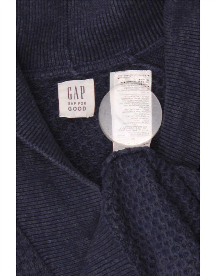 Gap herre cardigan sweater lille marineblå bomuld