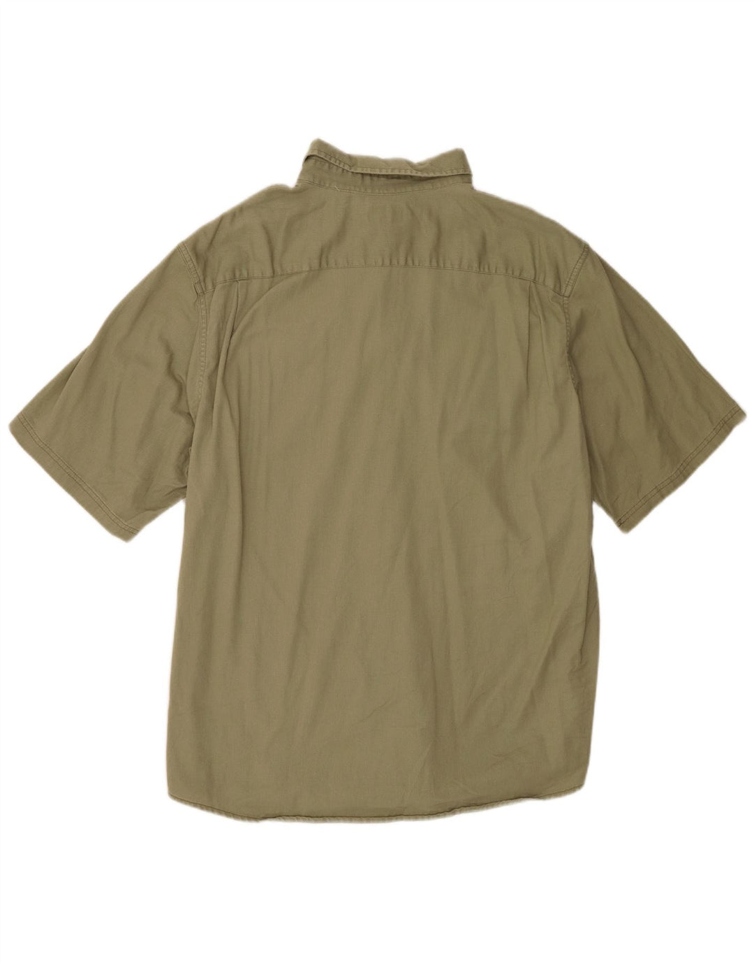Wrangler Kortærmet Herreskjorte XL Khaki Bomuld