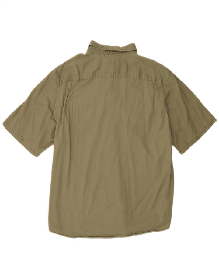 Wrangler Kortærmet Herreskjorte XL Khaki Bomuld
