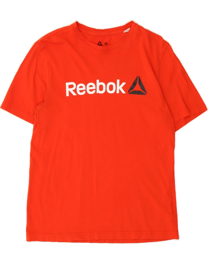REEBOK Mens Graphic T-Shirt Top Medium Red Cotton Vintage Reebok and Second-Hand Reebok from Messina Hembry 