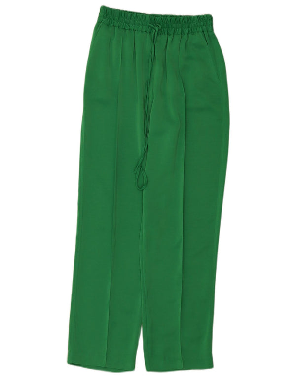 Zara Lige Casual Bukser Små W26 L28 Grøn polyester