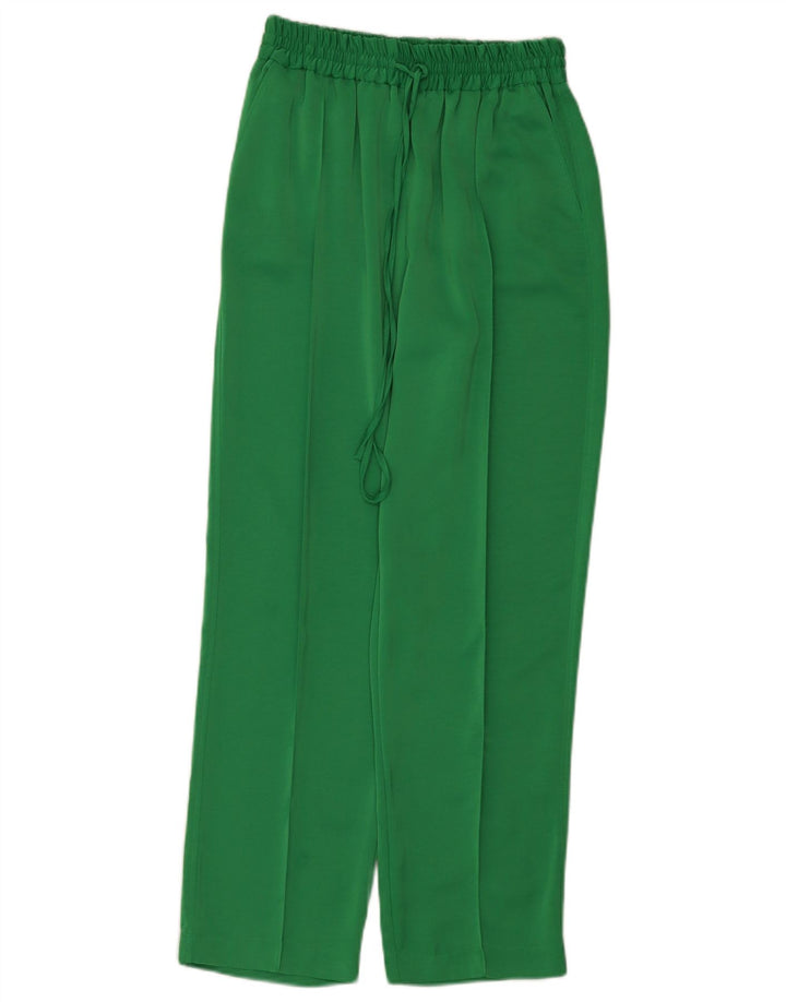 Zara Lige Casual Bukser Små W26 L28 Grøn polyester