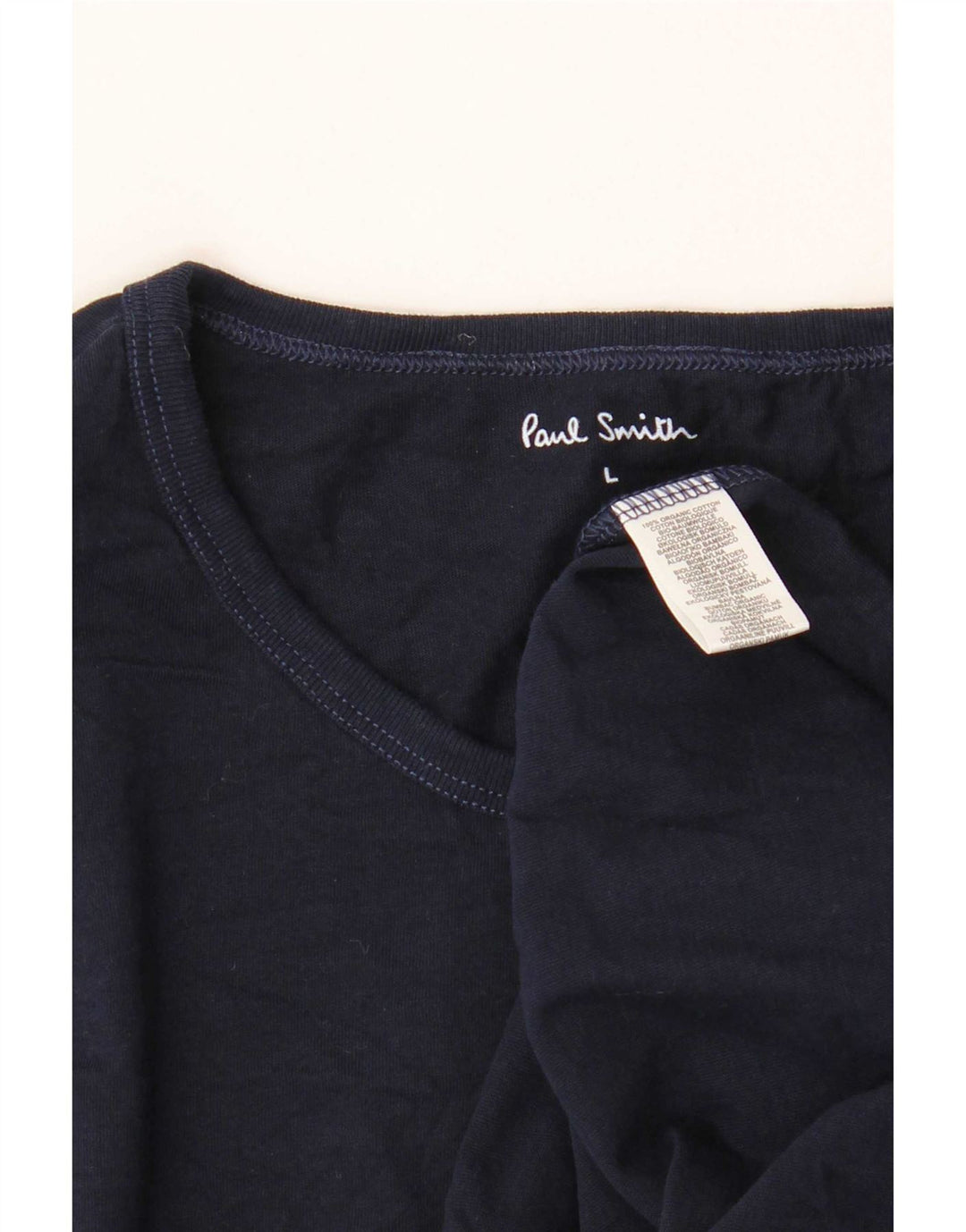 Paul Smith Herre T-shirt Top Stor marineblå bomuld