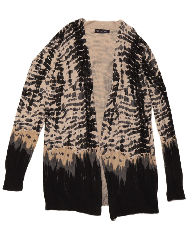 MARKS & SPENCER Dame Longline Cardigan Sweater UK 12 Medium Beige