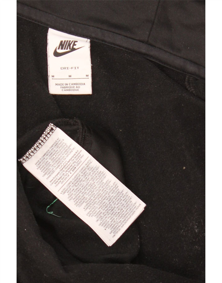Nike Herre Dri Fit Hættetrøje med lynlås, medium sort polyester