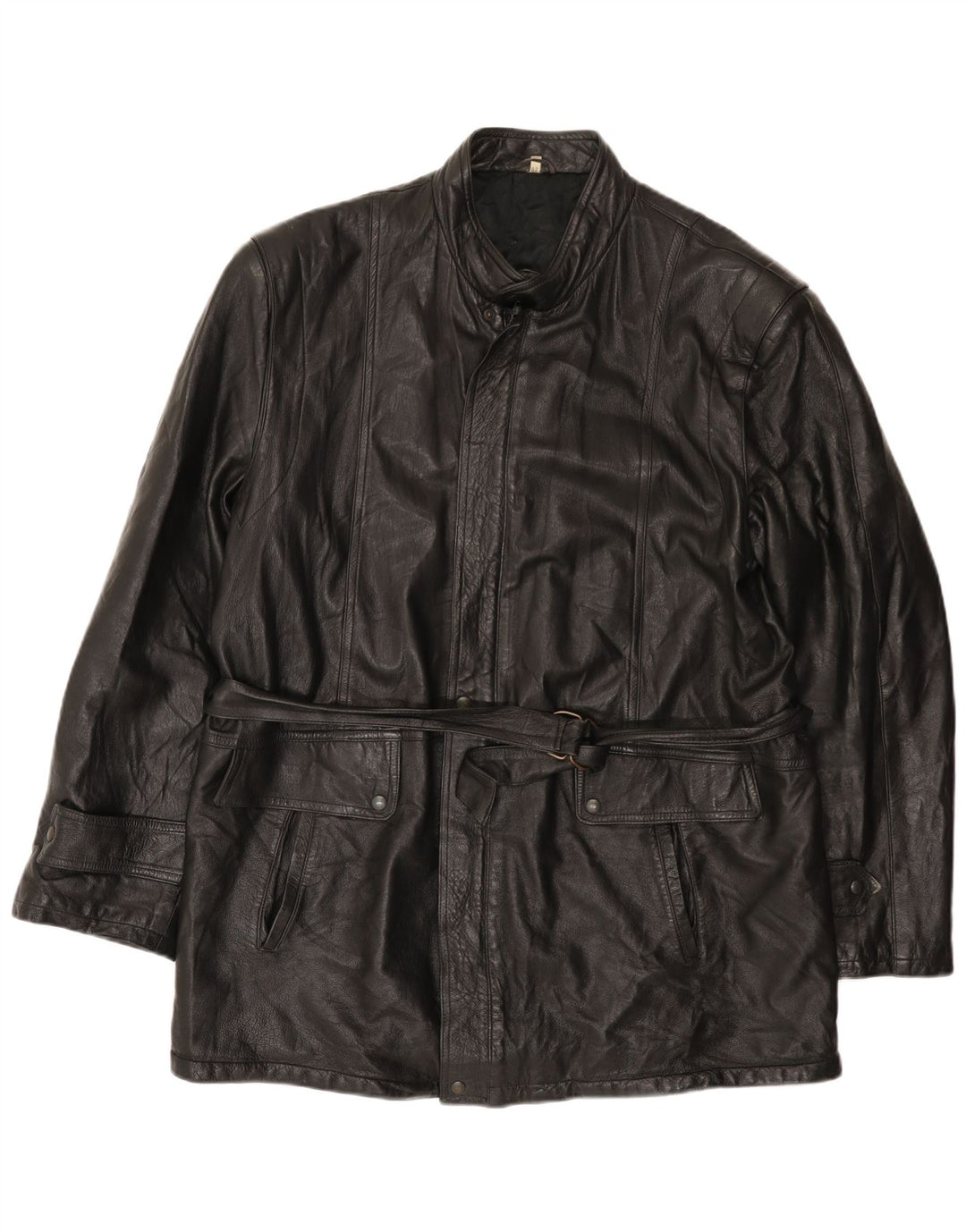 Indios Herre Læderjakke IT 52 XL Sort Læder