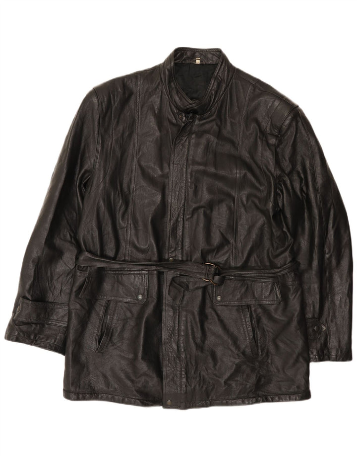 Indios Herre Læderjakke IT 52 XL Sort Læder
