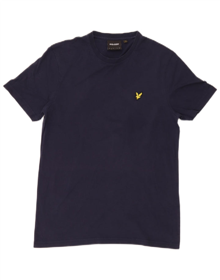 Lyle & Scott Herre T-shirt Top Lille marineblå bomuld