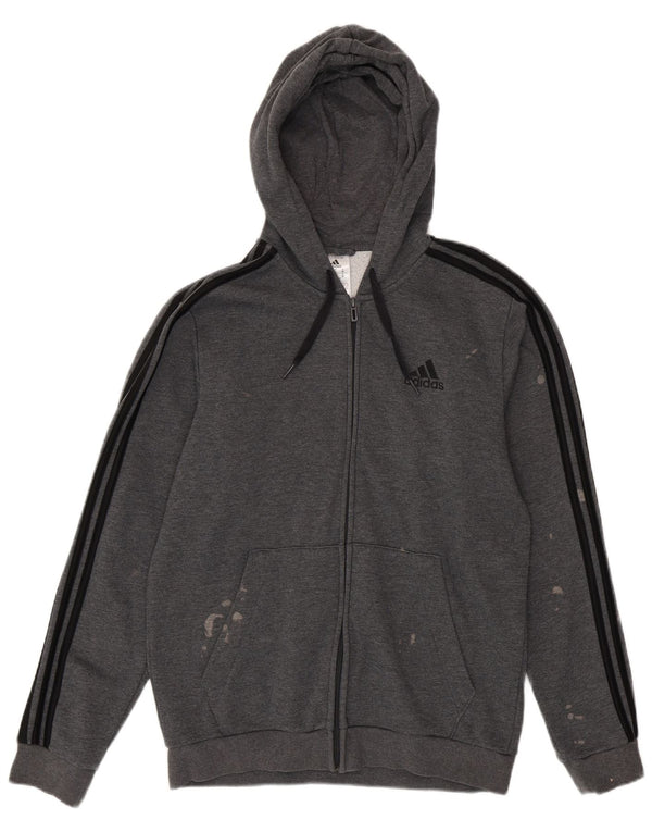 Adidas Dame Hættetrøje Sweater UK 14 Medium Grey Bomuld