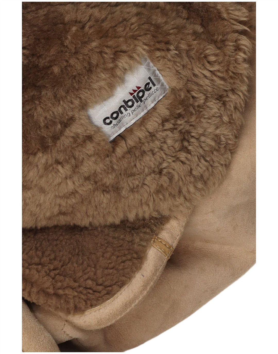 CONBIPEL Dame Shearling Jacket UK 16 Large Beige Shearling