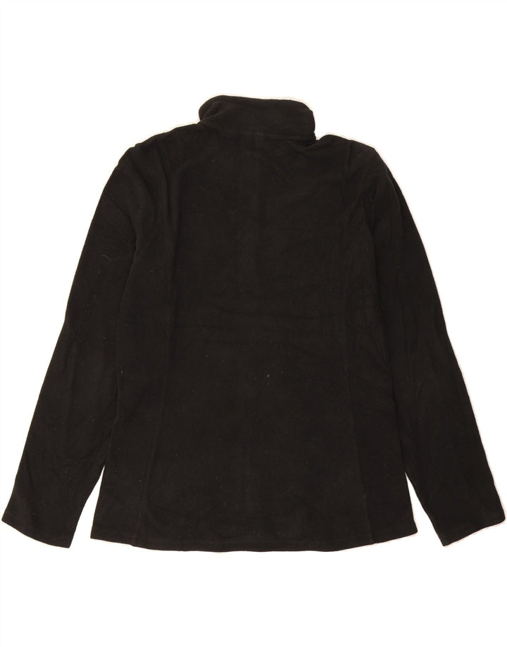 EDDIE BAUER Womens Zip Neck Fleece Jumper UK 14 Medium Black Polyester Vintage Eddie Bauer and Second-Hand Eddie Bauer from Messina Hembry 