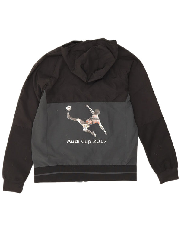 Adidas Regnjakke med hætte til drenge 13-14 år Sort Colourblock Polyester