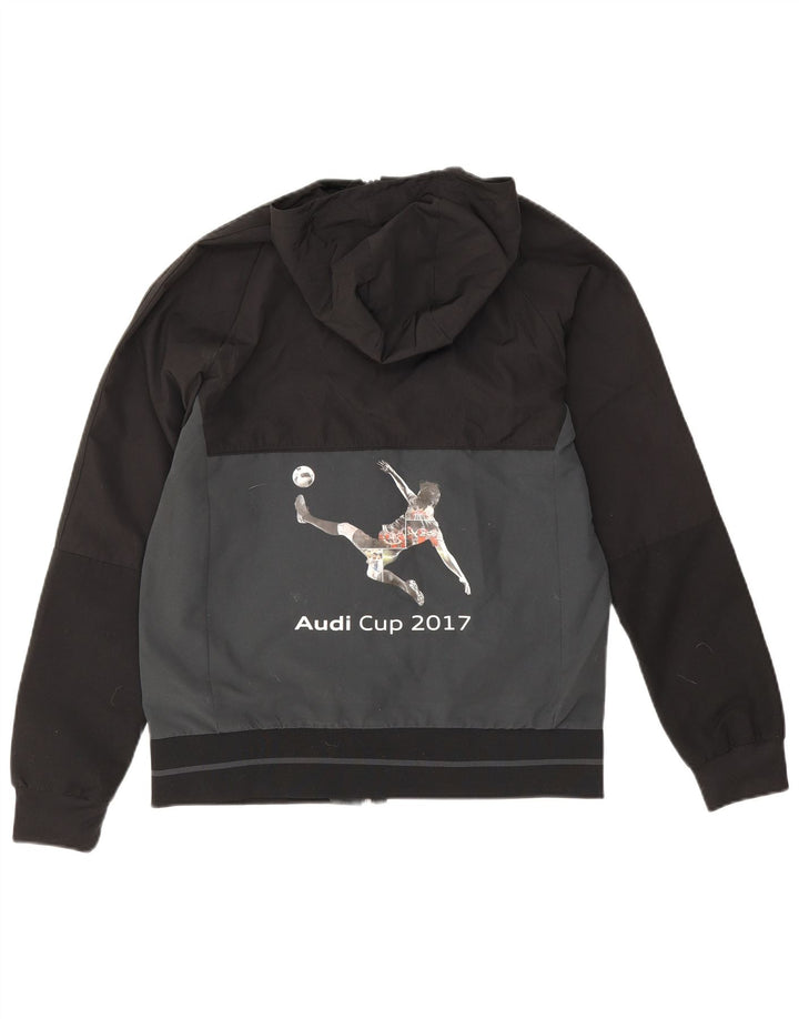 Adidas Regnjakke med hætte til drenge 13-14 år Sort Colourblock Polyester