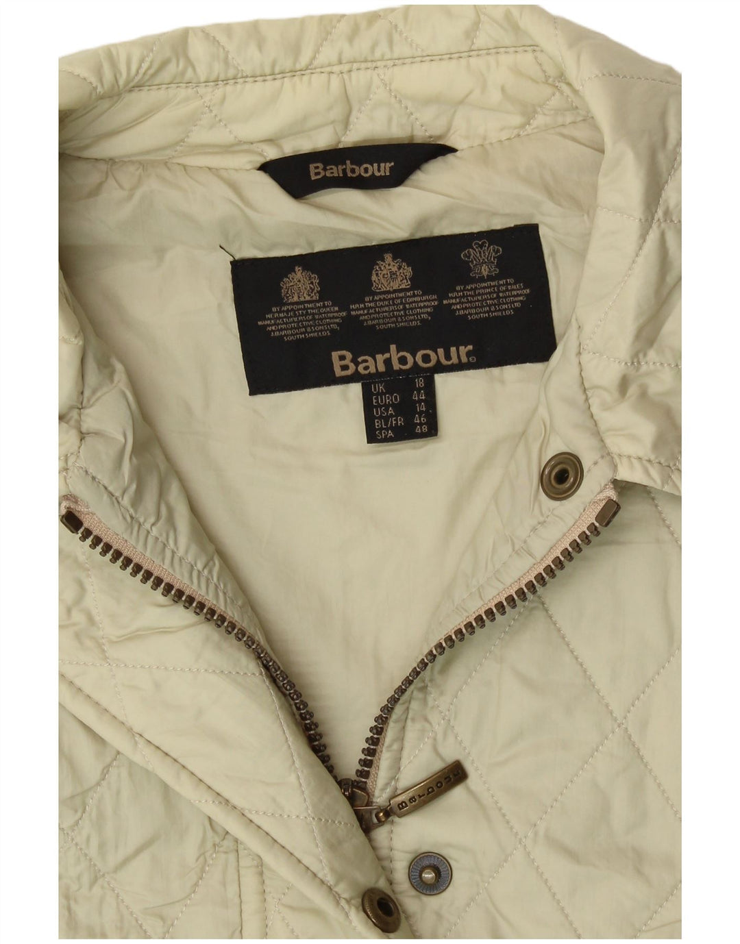Barbour Womens Quilted Gilet UK 18 XL Off White Polyamid