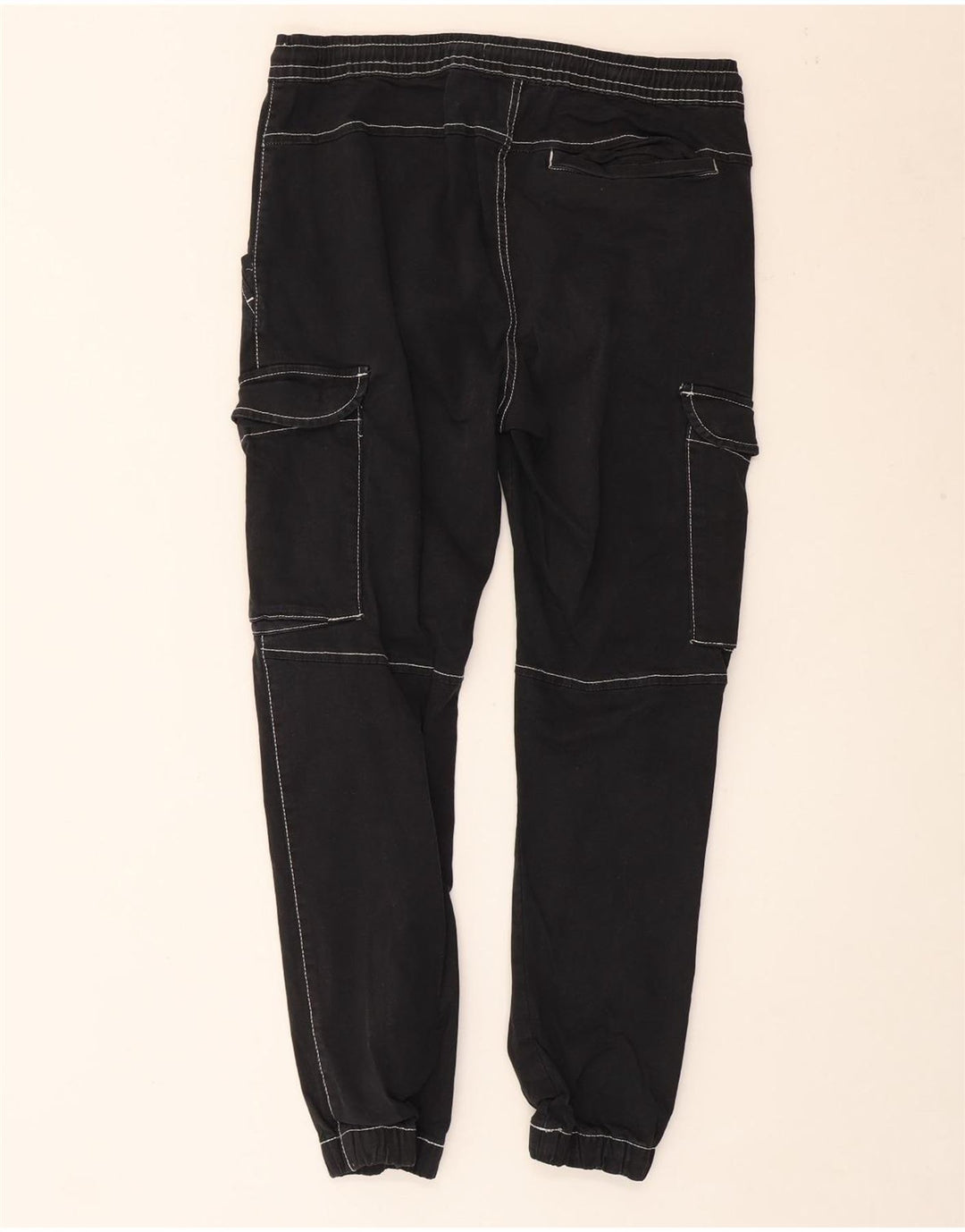 Zara Herre Joggers Cargo Bukser Medium W31 L26 Marineblå Bomuld
