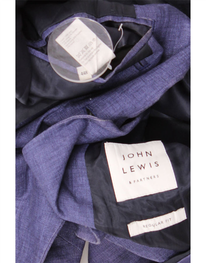 John Lewis Herre Regular Fit 2 Button Blazer Jacket UK 44 2XL Navy Blue