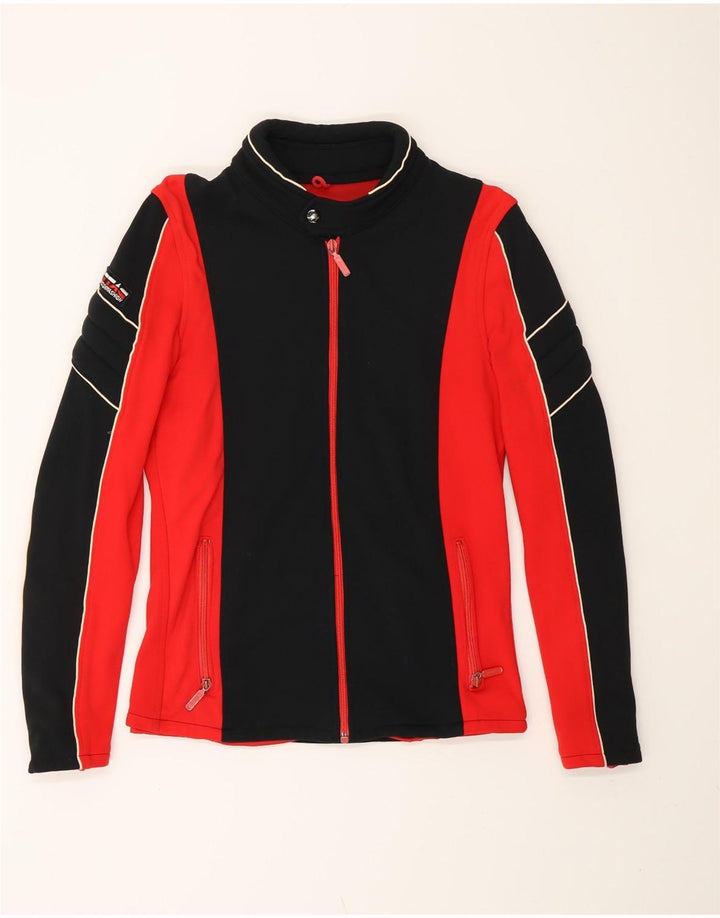 VINTAGE Træningsdragt til mænd Topjakke EU 50 Medium Rød Colourblock Retro