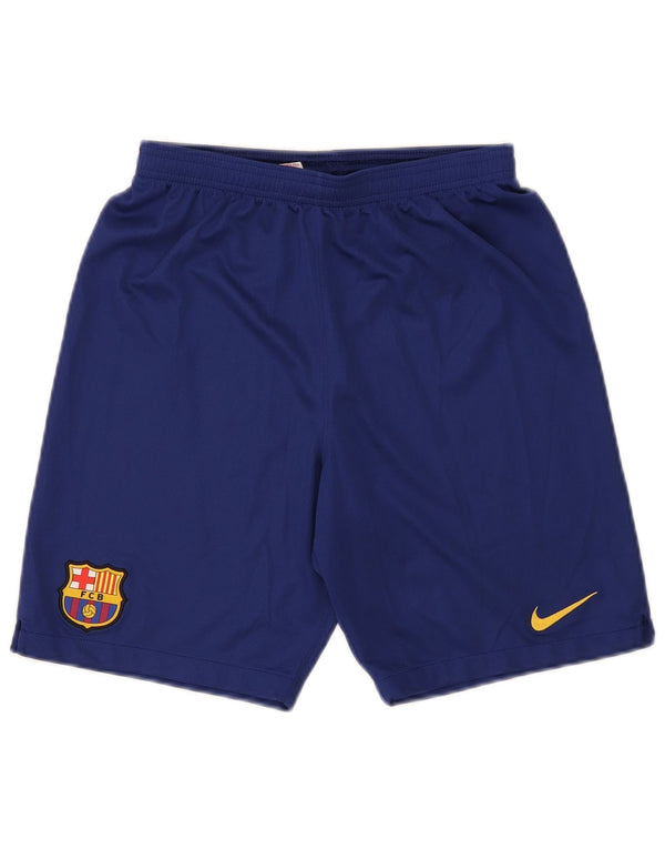 Nike Boys FCB grafiske sportsshorts 13-14 år XL blå polyester