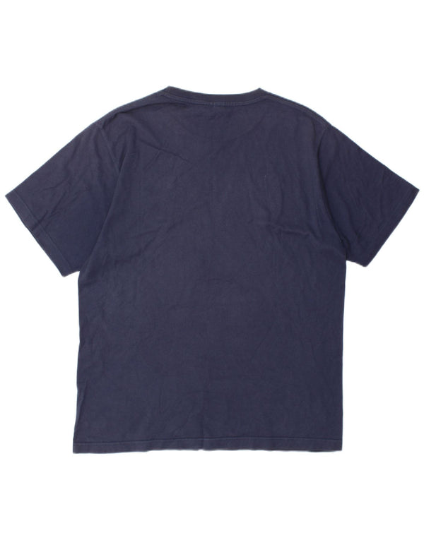Nike grafisk T-shirt top til mænd UK 39/41 Medium marineblå bomuld