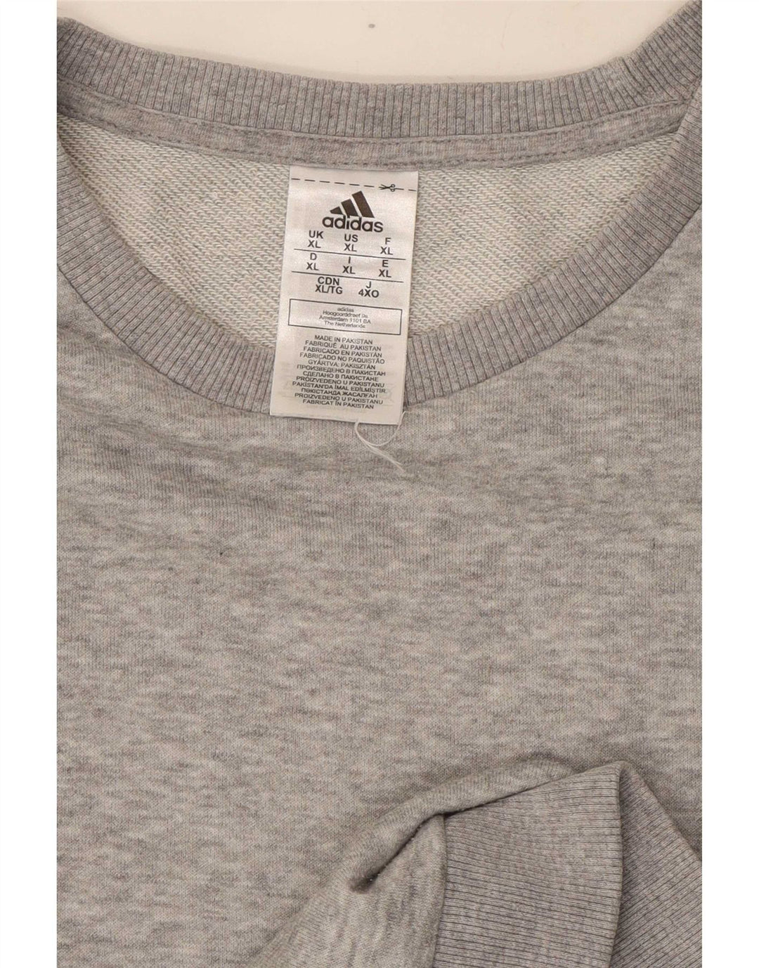 Adidas Sweatshirt Jumper til mænd XL Grå Flecked Bomuld