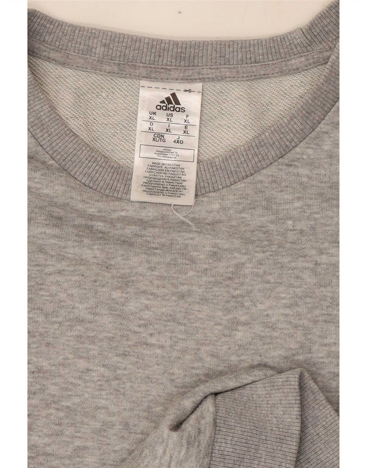 Adidas Sweatshirt Jumper til mænd XL Grå Flecked Bomuld