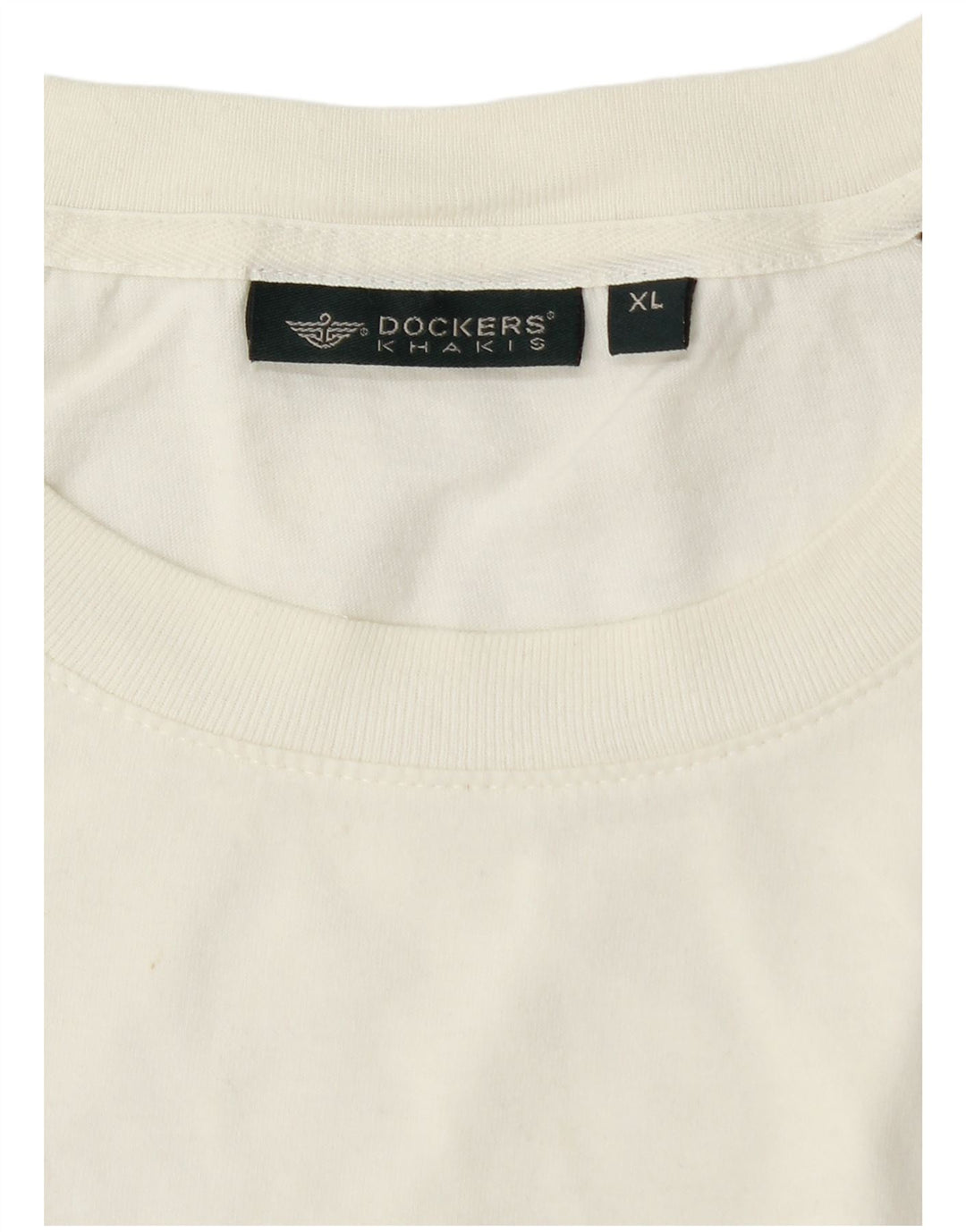 Dockers Herre Khakis T-Shirt Top XL Hvid Colourblock
