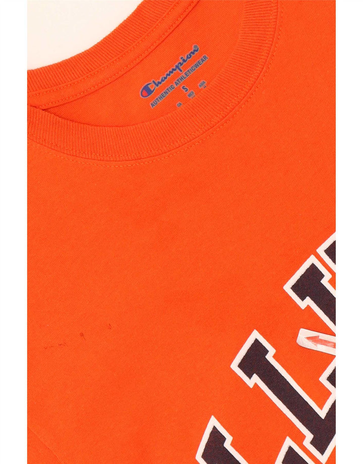 Champion Herre Illinois Grafisk T-Shirt Top Lille Orange